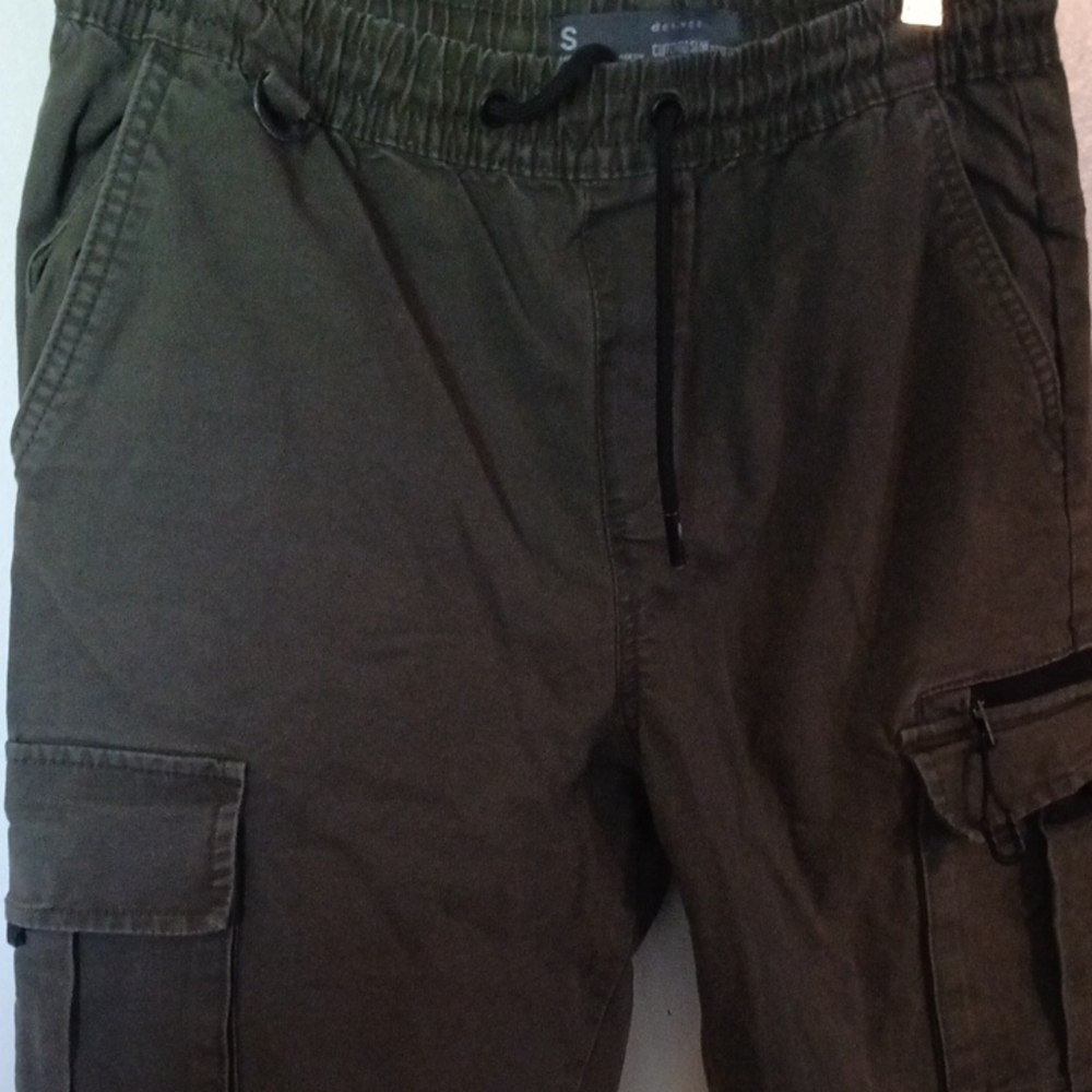 Denim&Co. Green Cuff Cargo Slim Pants